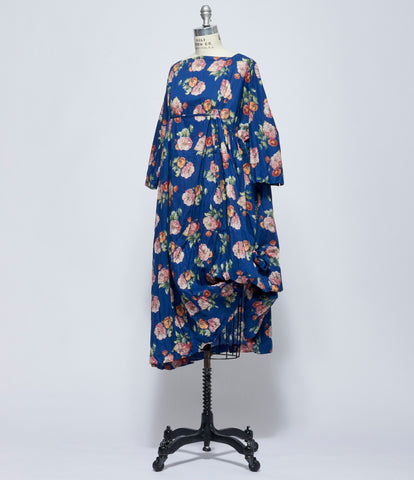 SS26 Daniela Gregis Womens Abito Dress Newpride Medio 115 Lavato Fondo Blu Rose Rosa