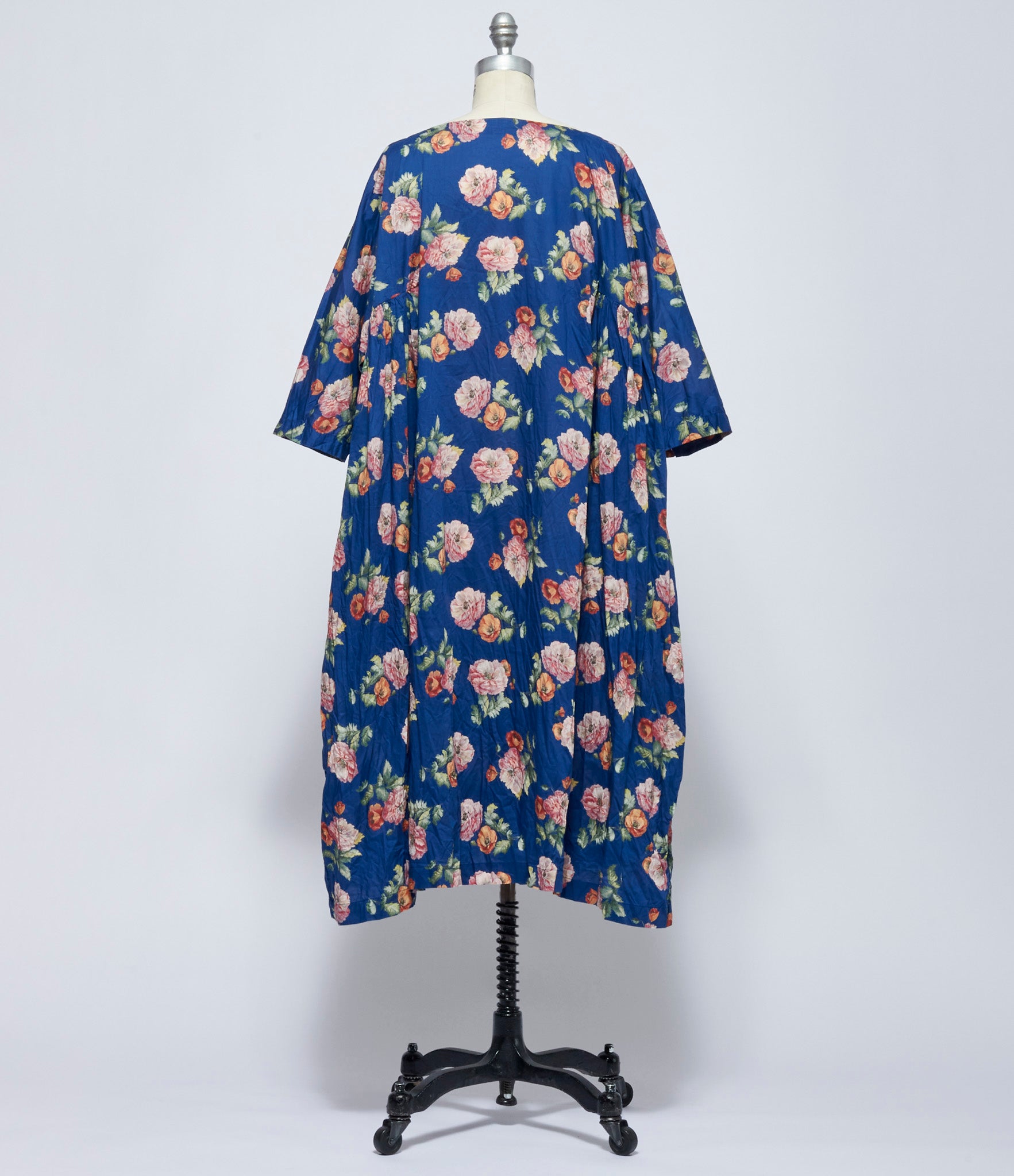 SS26 Daniela Gregis Womens Abito Dress Newpride Medio 115 Lavato Fondo Blu Rose Rosa