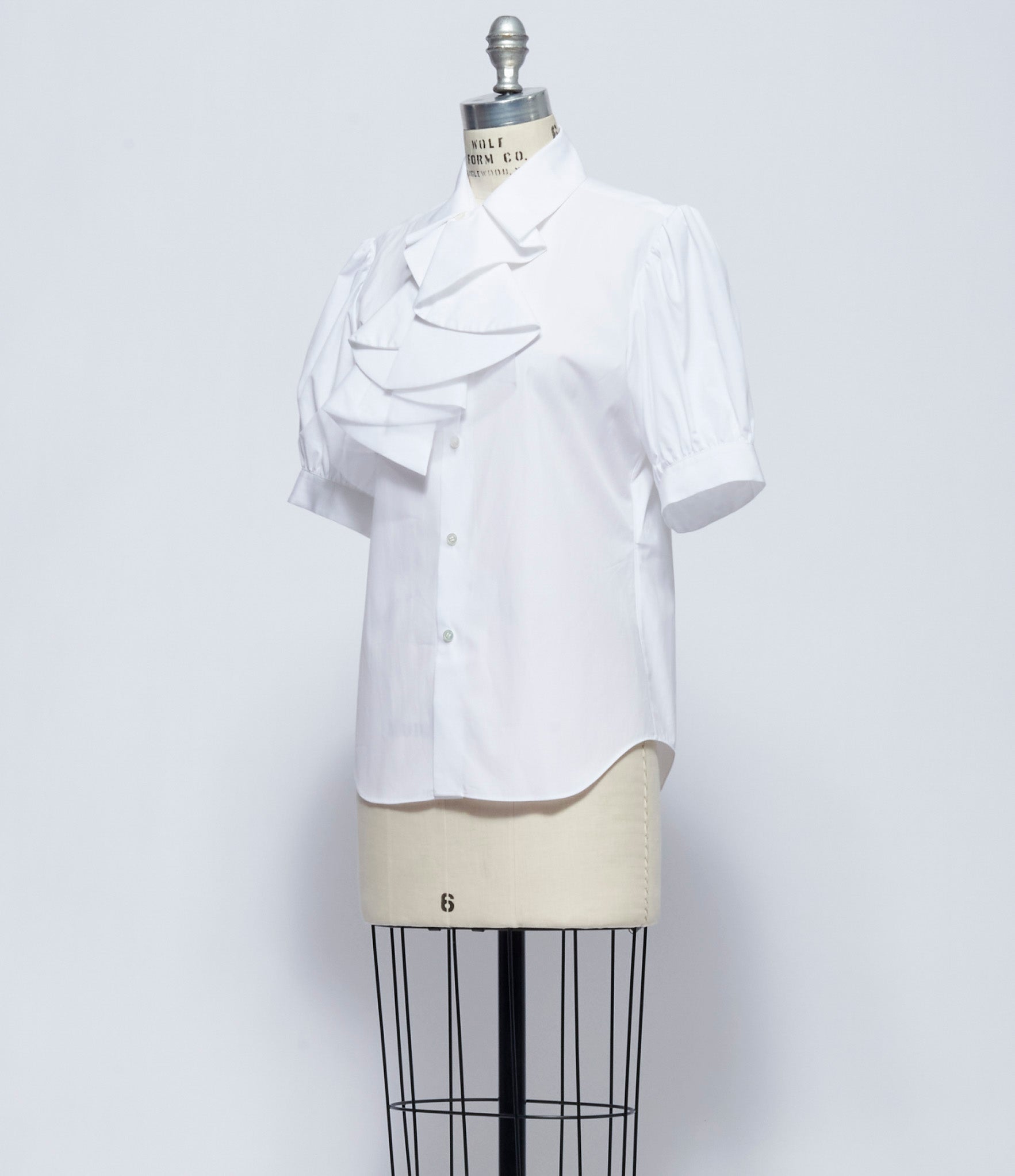 SS26 Noir Kei Ninomiya Comme Des Garcons Womens Ruffled Blouse