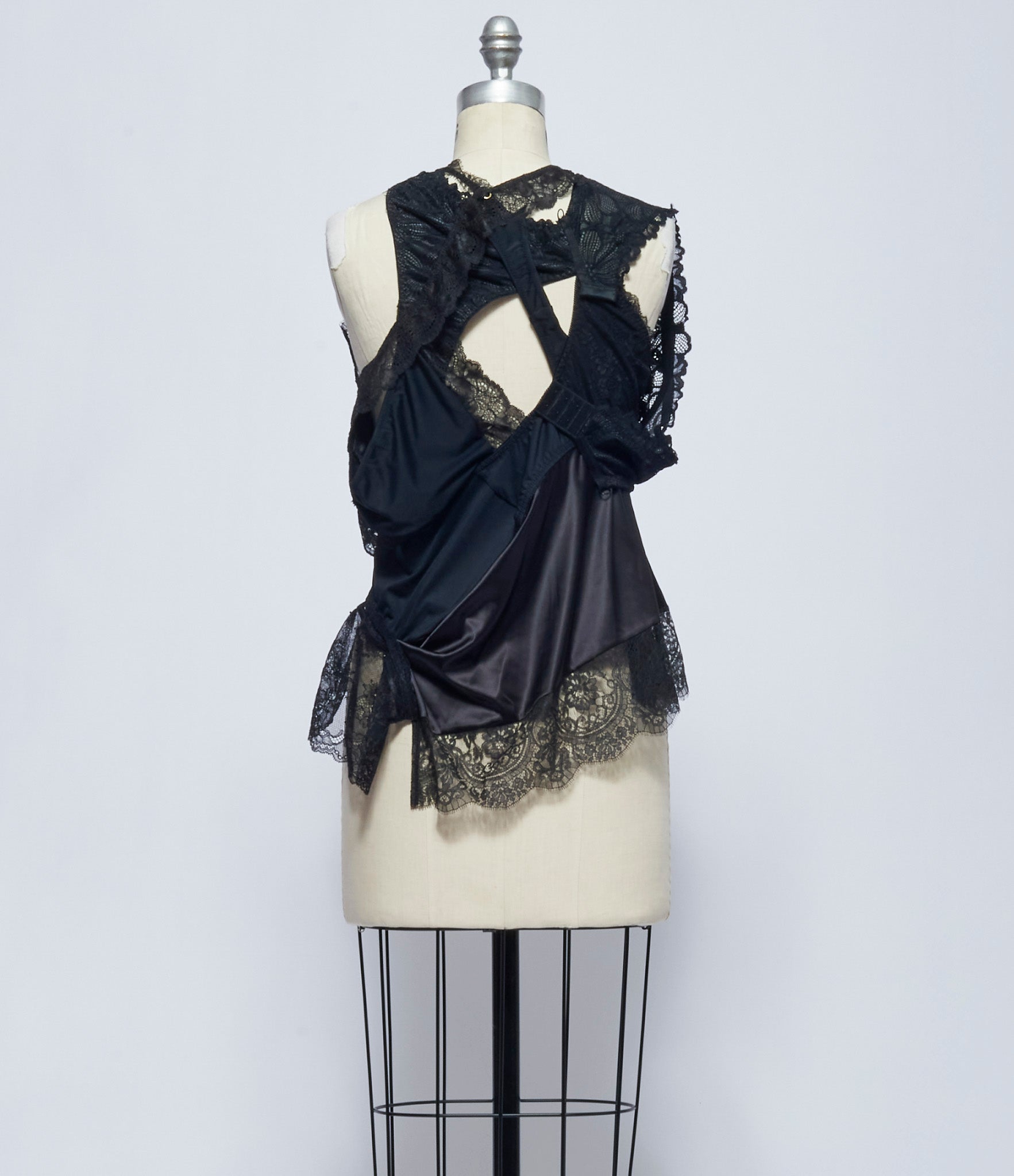 SS26 Junya Watanabe Womens Satin and Lace Blouse