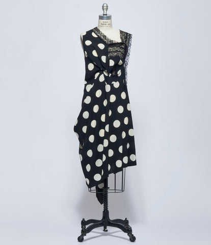 junya watanabe lace dress JUNYA WATANABE COMME des GARCONS Embroidery Lace Dress Blue S (K-159069)