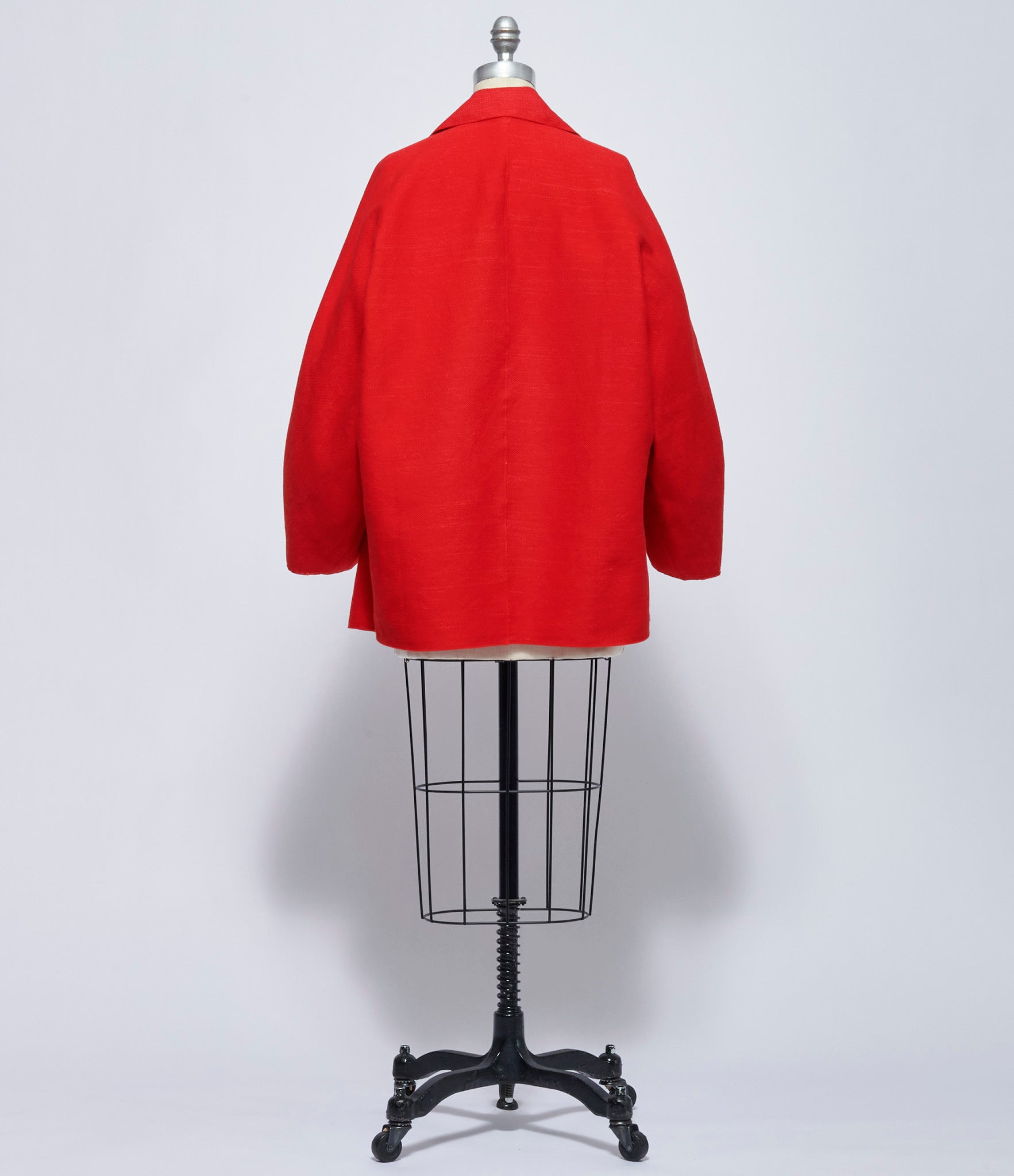 SS26 Boboutic Womens Red Choosing Double Breast Long Jacket
