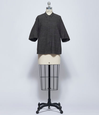 SS26 Boboutic Womens Gray Blue Dressing Shirt