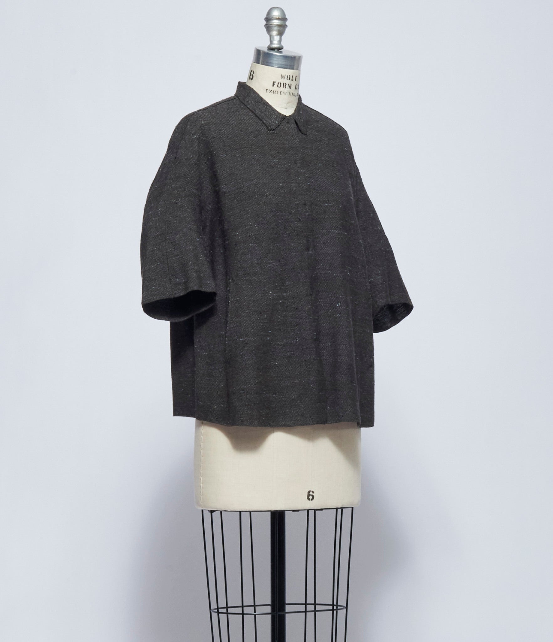 SS26 Boboutic Womens Gray Blue Dressing Shirt