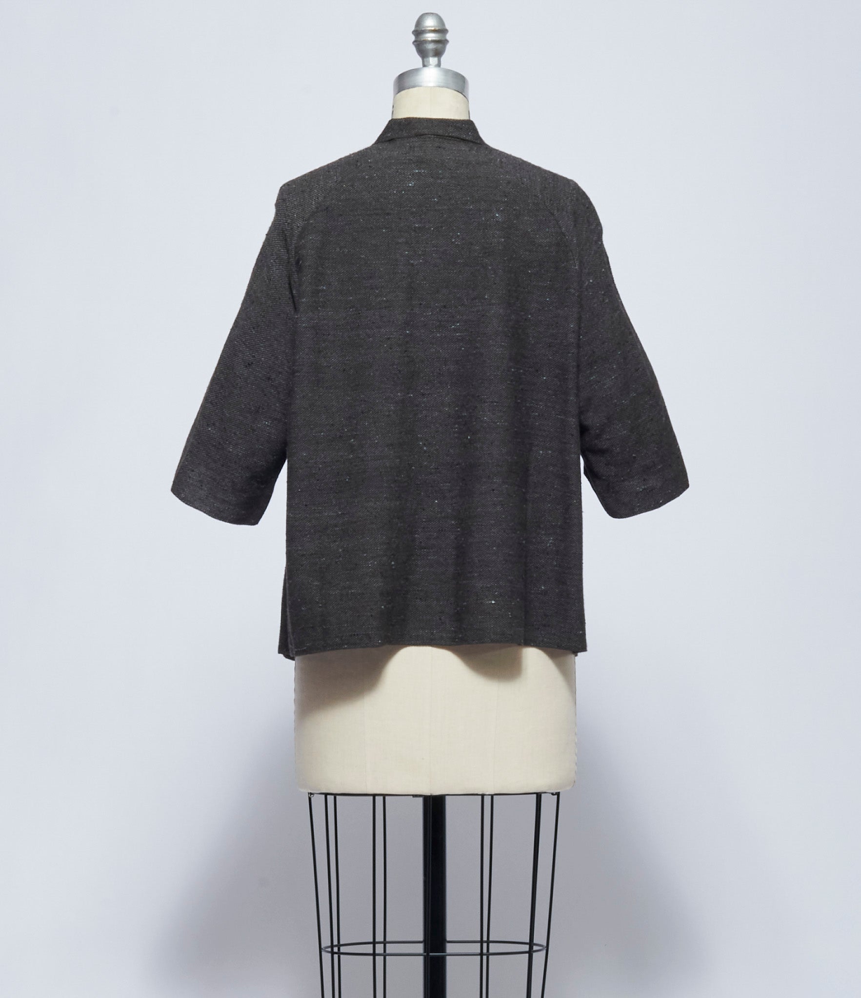 SS26 Boboutic Womens Gray Blue Dressing Shirt