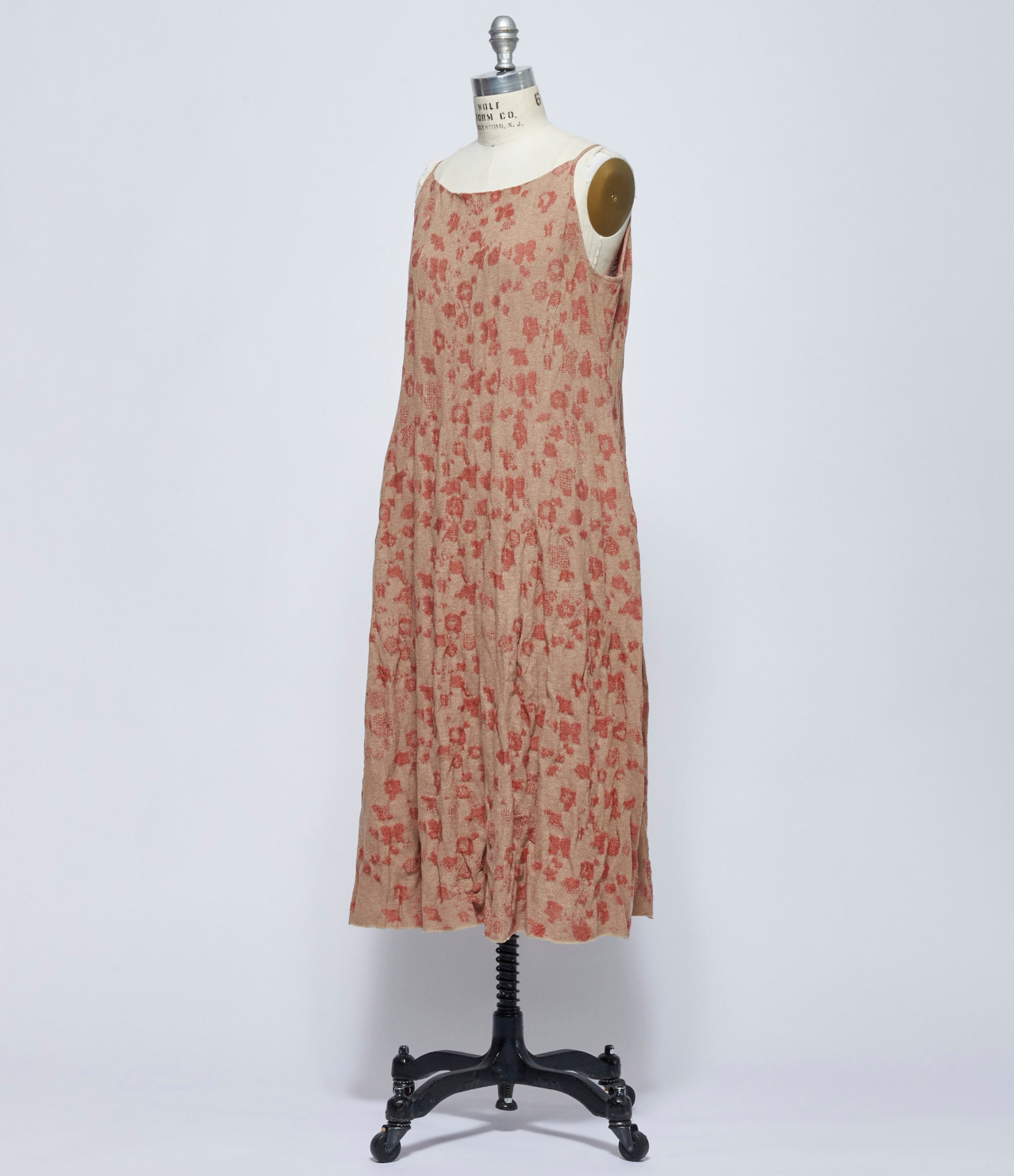 SS26 Boboutic Womens Sand/Red Painting Tapestry Sleeveless Dress