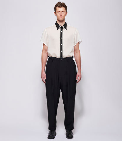SS26 Yohji Yamamoto Mens Triangle Tab Slim Pants