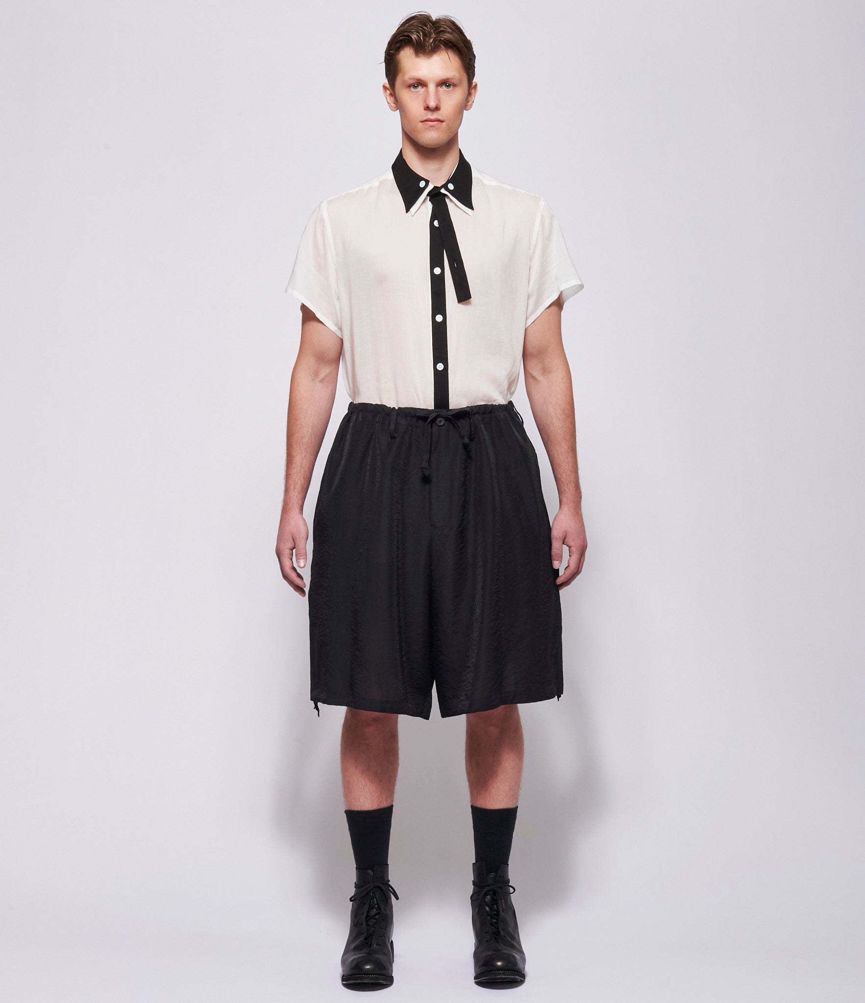 SS26 Yohji Yamamoto Mens Seam Pocket Shorts