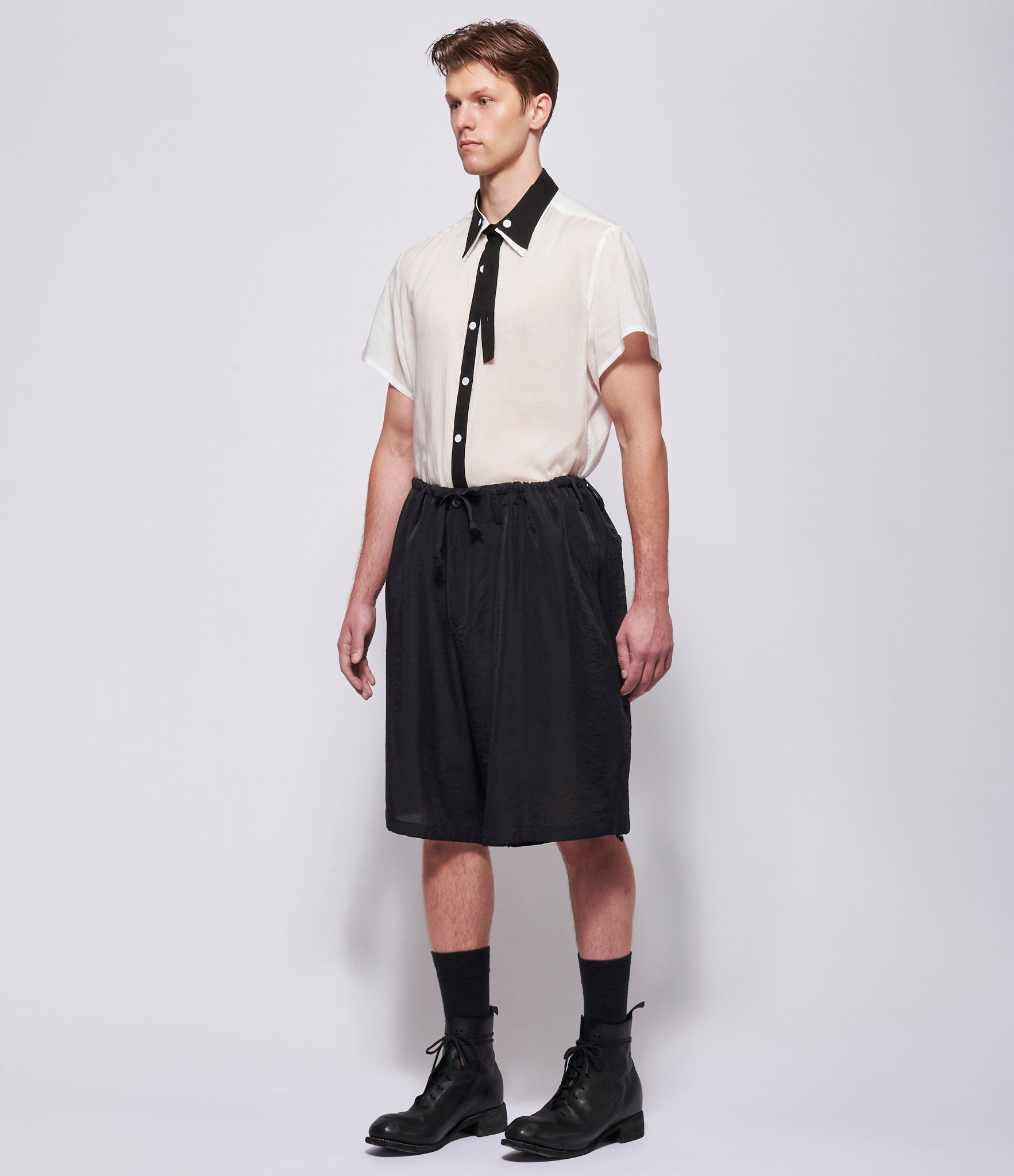SS26 Yohji Yamamoto Mens Seam Pocket Shorts