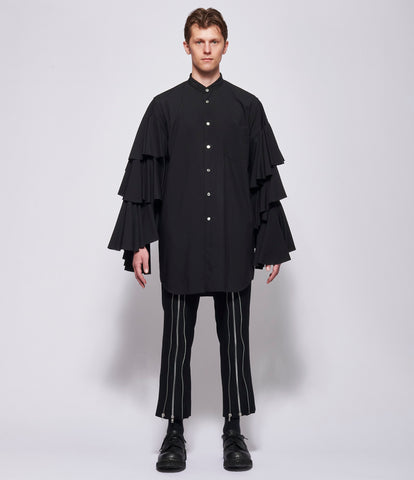 SS26 Comme Des Garcons Homme Plus Tiered Ruffle Shirt
