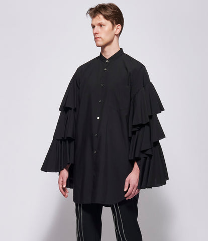 SS26 Comme Des Garcons Homme Plus Tiered Ruffle Shirt