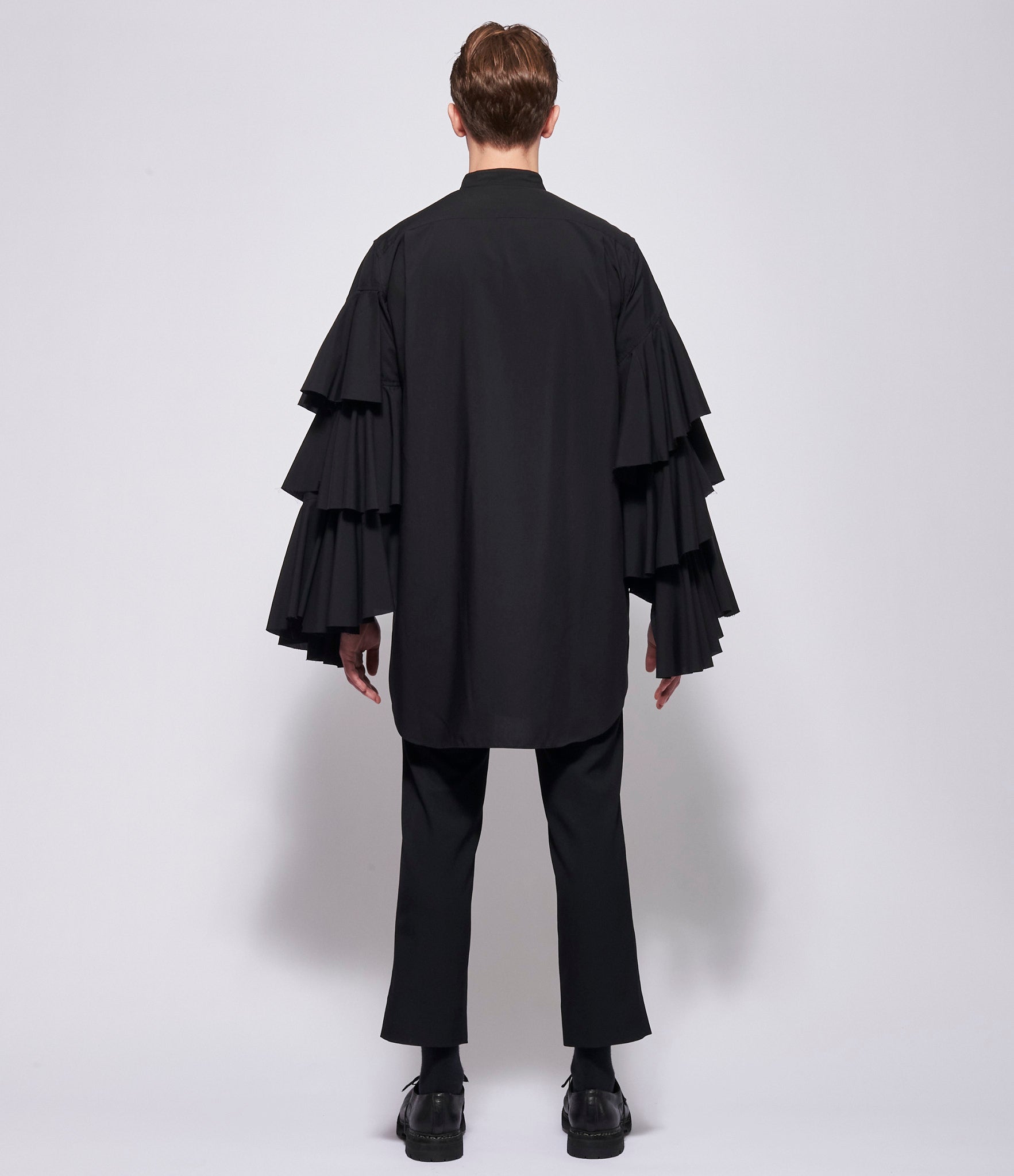 SS26 Comme Des Garcons Homme Plus Tiered Ruffle Shirt