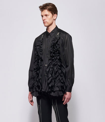 SS26 Comme Des Garcons Homme Plus Ruffle Zip Top