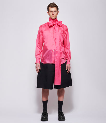 SS26 Comme Des Garcons Homme PluS Pink Bow Neck Shirt