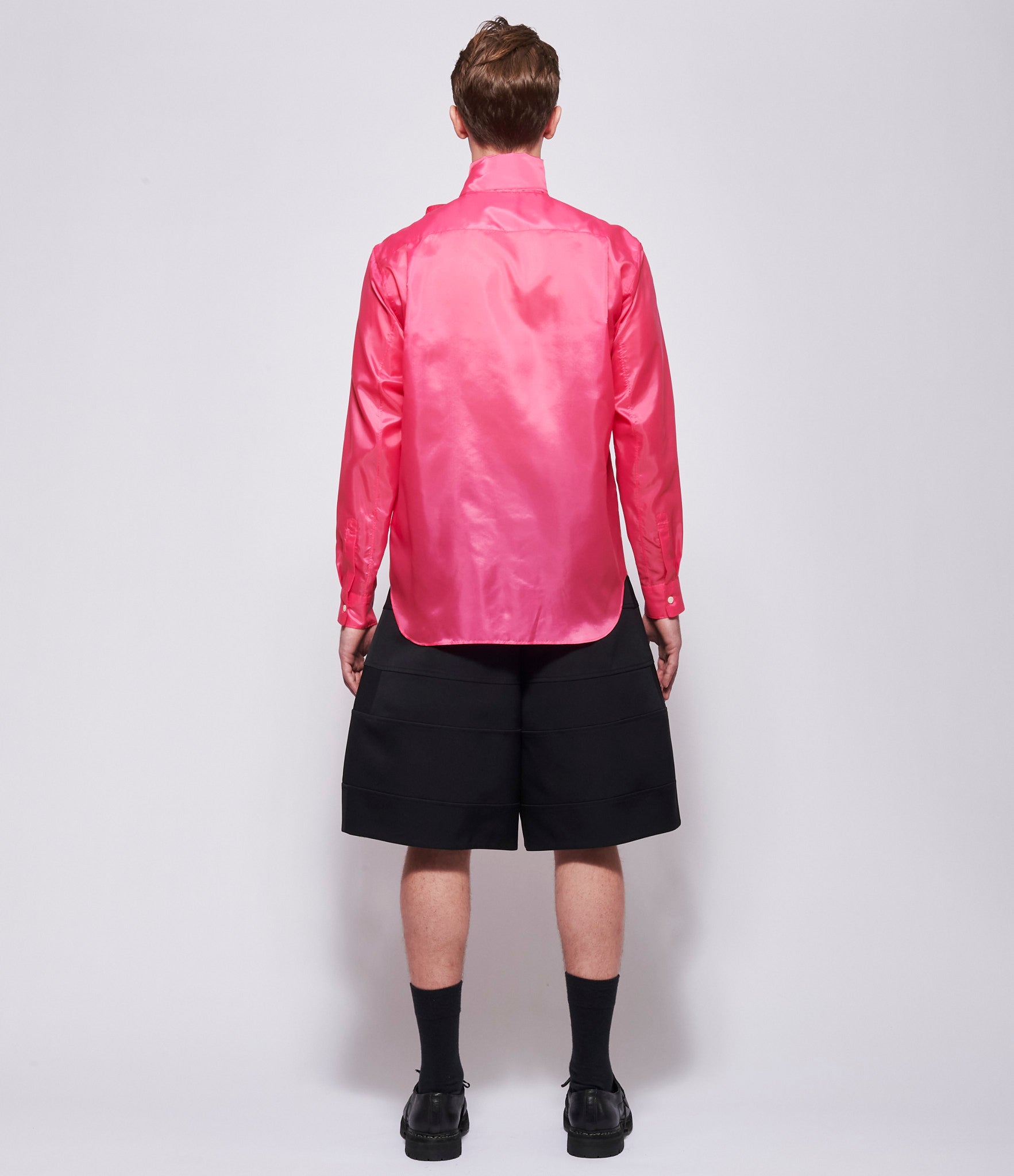 SS26 Comme Des Garcons Homme PluS Pink Bow Neck Shirt