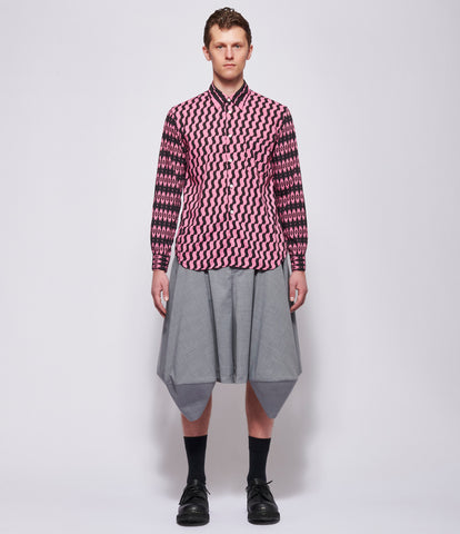 SS26 Comme Des Garcons Homme Plus Pink Pattern Shirt
