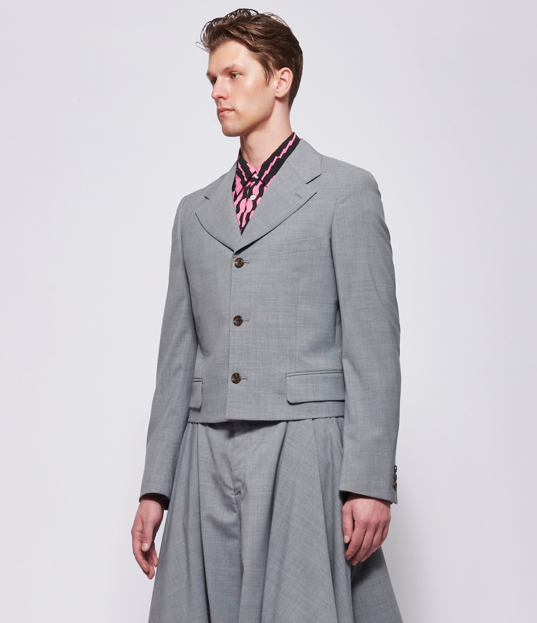 SS26 Comme Des Garcons Homme Plus Gray Short Blazer