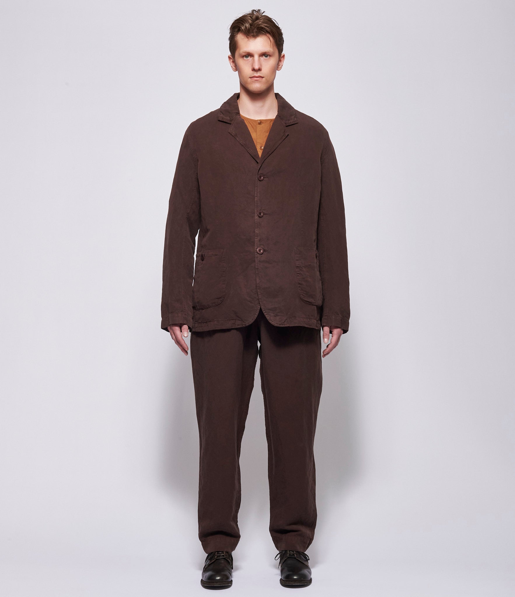 SS26 Casey Casey Mens U Courte Jacket Brown