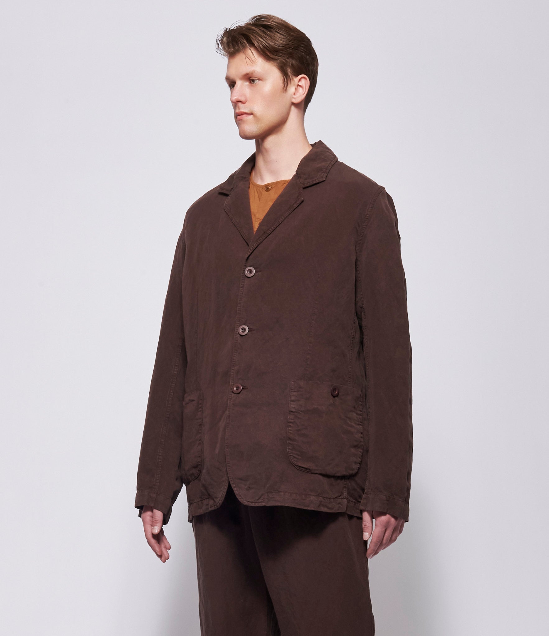 SS26 Casey Casey Mens U Courte Jacket Brown