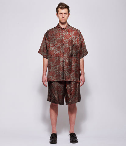 SS26 Uma Wang Mens Grey/Red Teorya Top