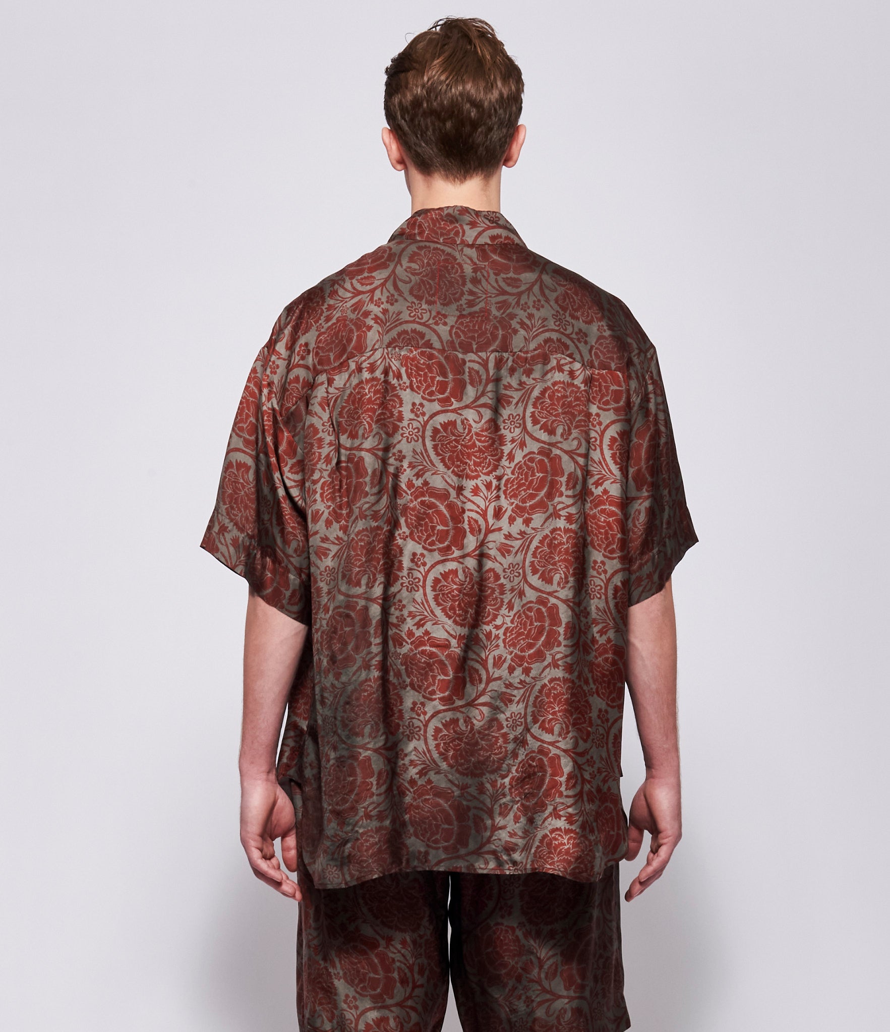 SS26 Uma Wang Mens Grey/Red Teorya Top