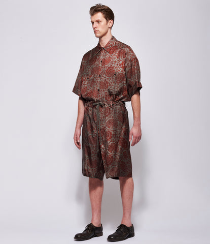 SS26 Uma Wang Mens Grey/Red Pallor Pants