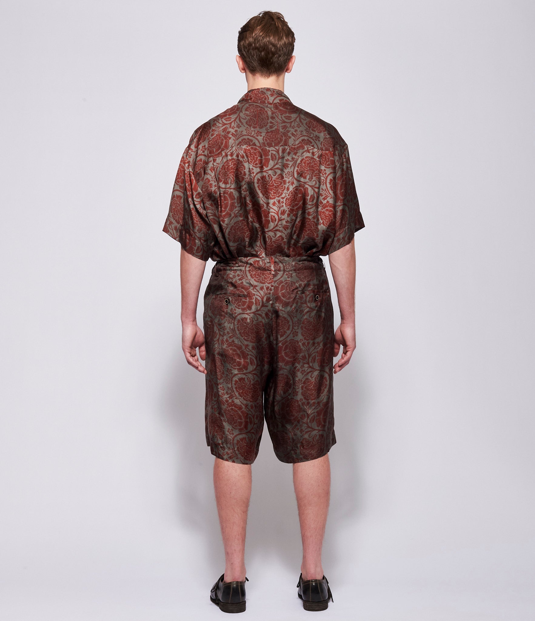 SS26 Uma Wang Mens Grey/Red Pallor Pants