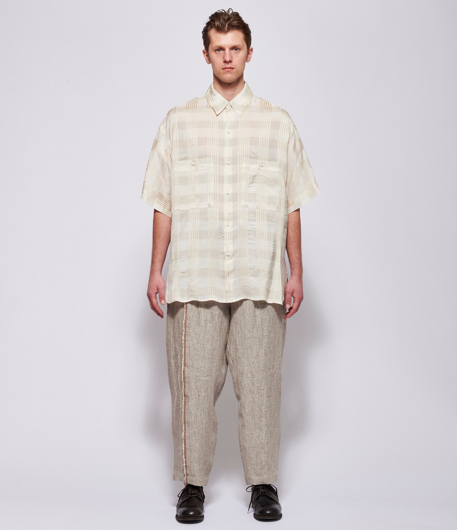 SS26 Uma Wang Mens Off White Teorya Top