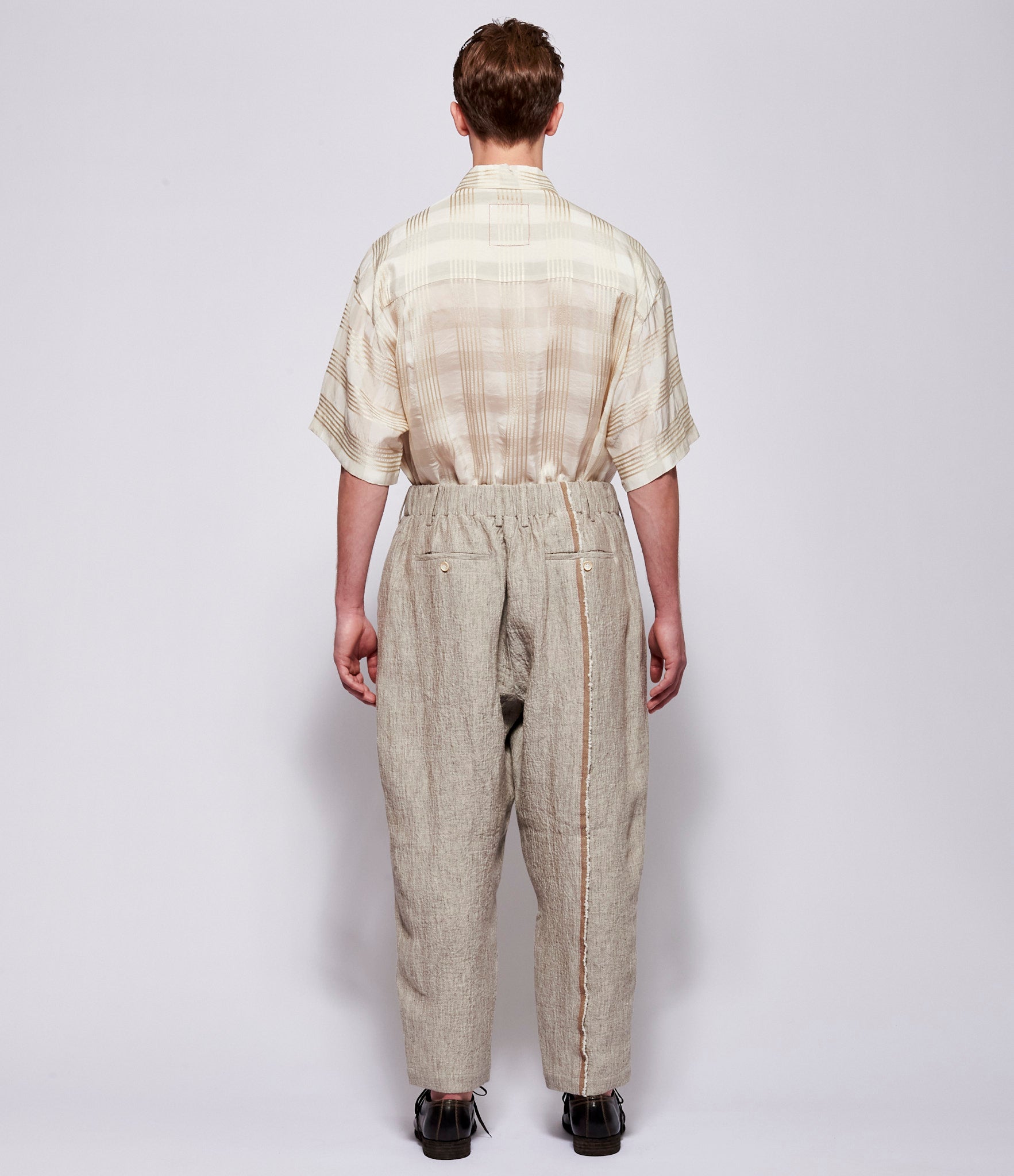 SS26 Uma Wang Mens Dirty White Pigiama Pants