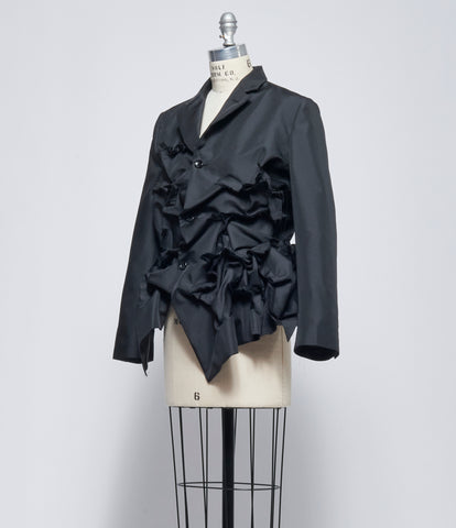 SS26 Comme Des Garcons Womens Ruffle Appliqué Jacket