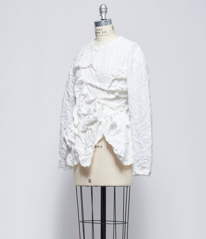 SS26 Comme Des Garcons Womens Crushed Ruffle Appliqué Top