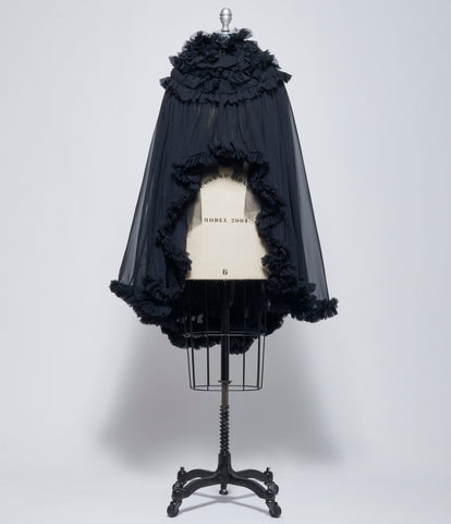 SS26 Noir Kei Ninomiya Comme Des Garcons Womens Georgette Cape