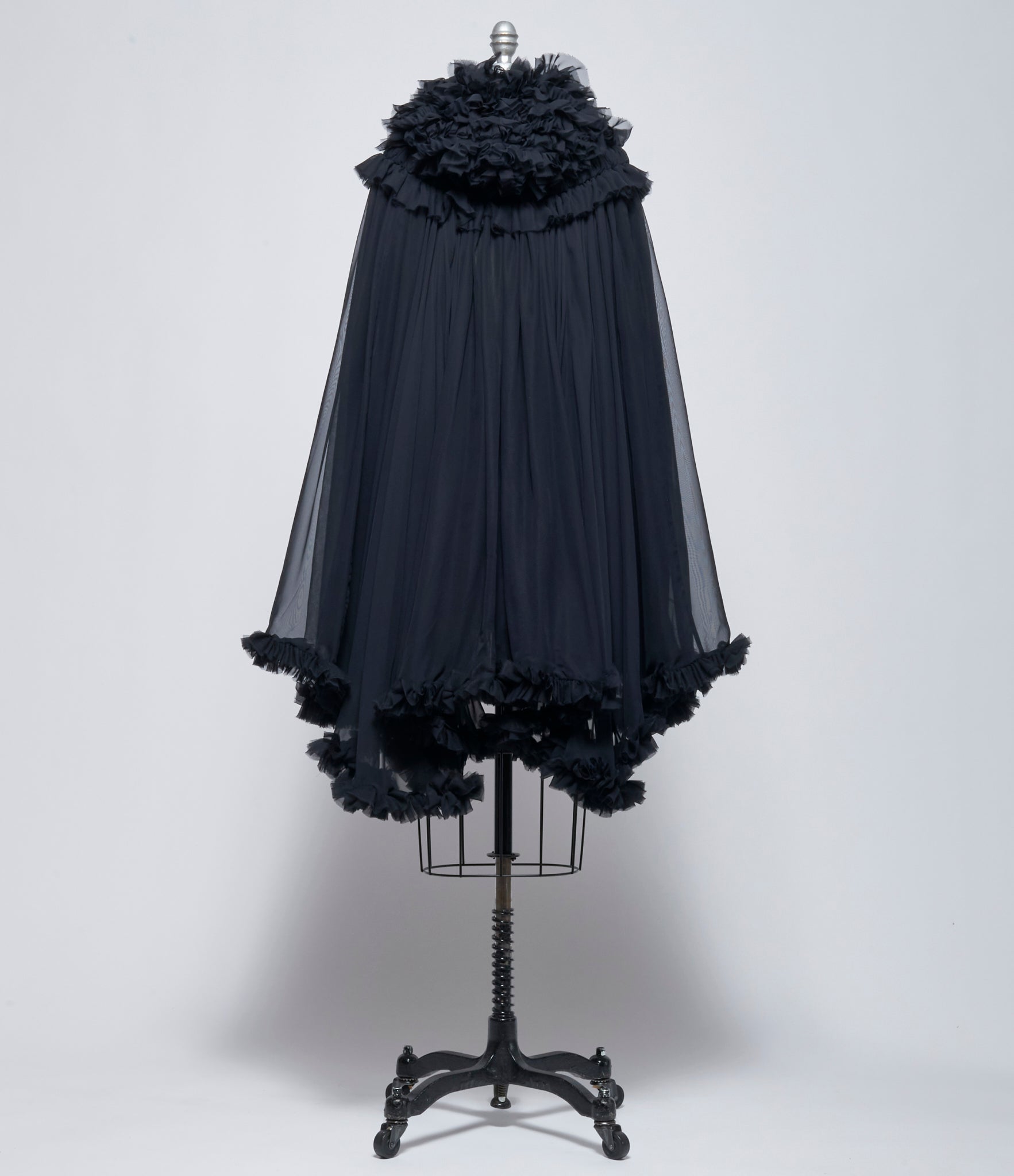 SS26 Noir Kei Ninomiya Comme Des Garcons Womens Georgette Cape