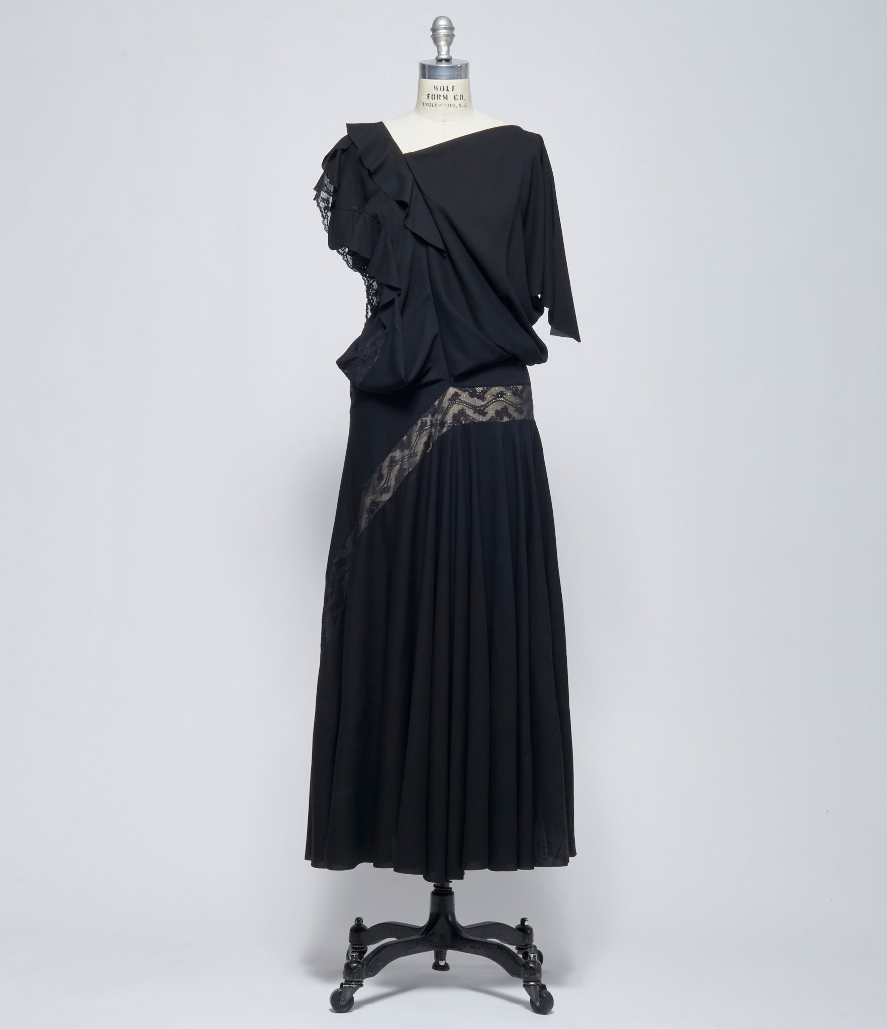 SS26 Junya Watanabe Womens Asymmetric Lace Trim Dress