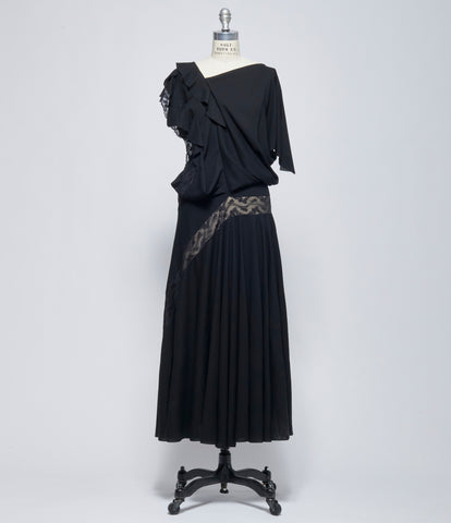 SS26 Junya Watanabe Womens Asymmetric Lace Trim Dress