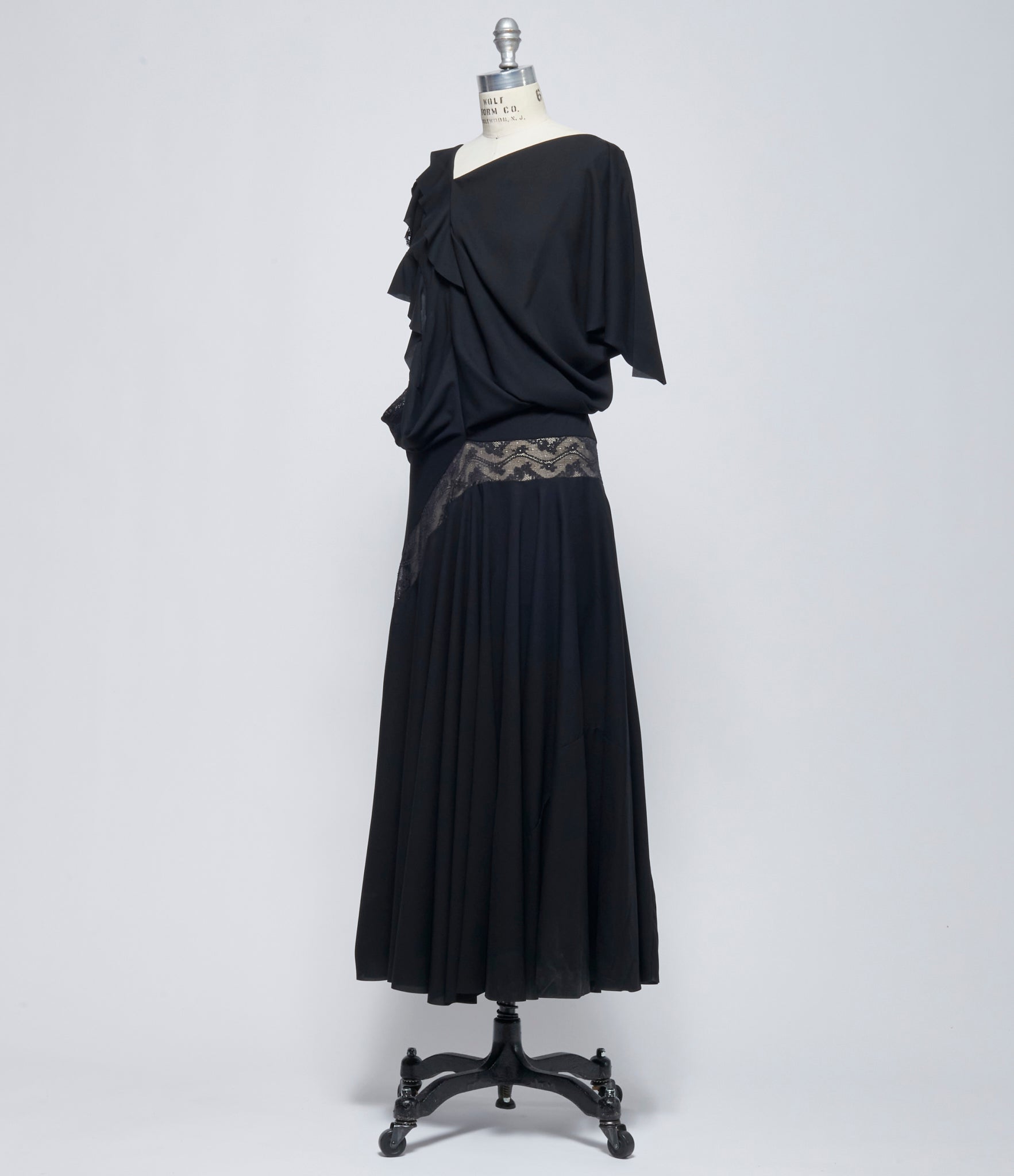 SS26 Junya Watanabe Womens Asymmetric Lace Trim Dress