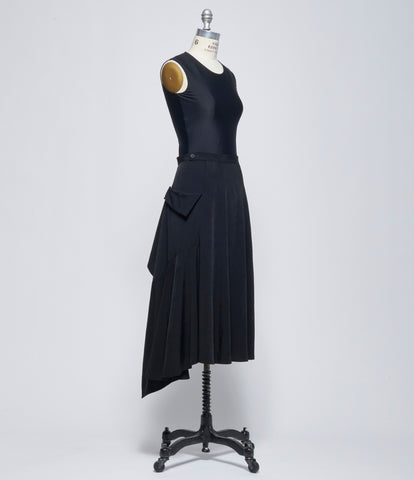SS26 Yohji Yamamoto Womens Flare Wrap Skirt