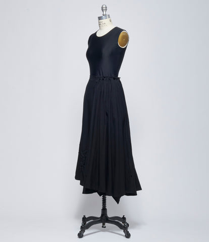 SS26 Yohji Yamamoto Womens L Gathered Flare Skirt