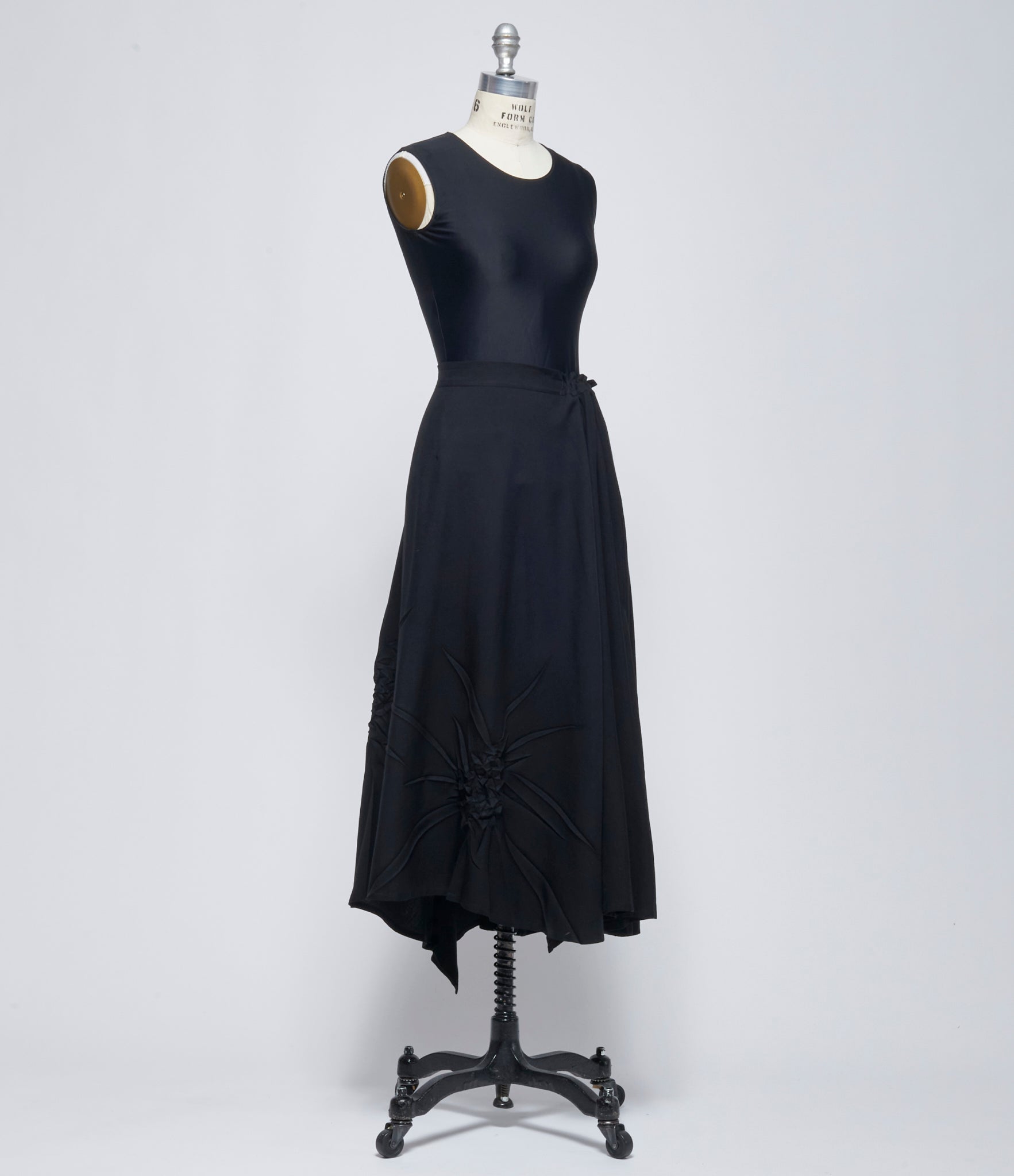 SS26 Yohji Yamamoto Womens L Gathered Flare Skirt