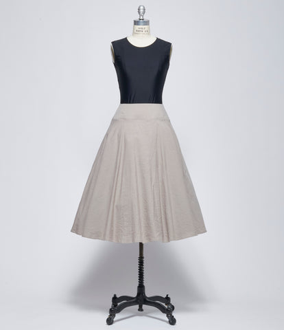 SS26 Yohji Yamamoto Womens Beige Gather Petticoat Skirt