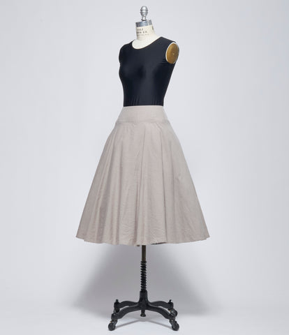 SS26 Yohji Yamamoto Womens Beige Gather Petticoat Skirt