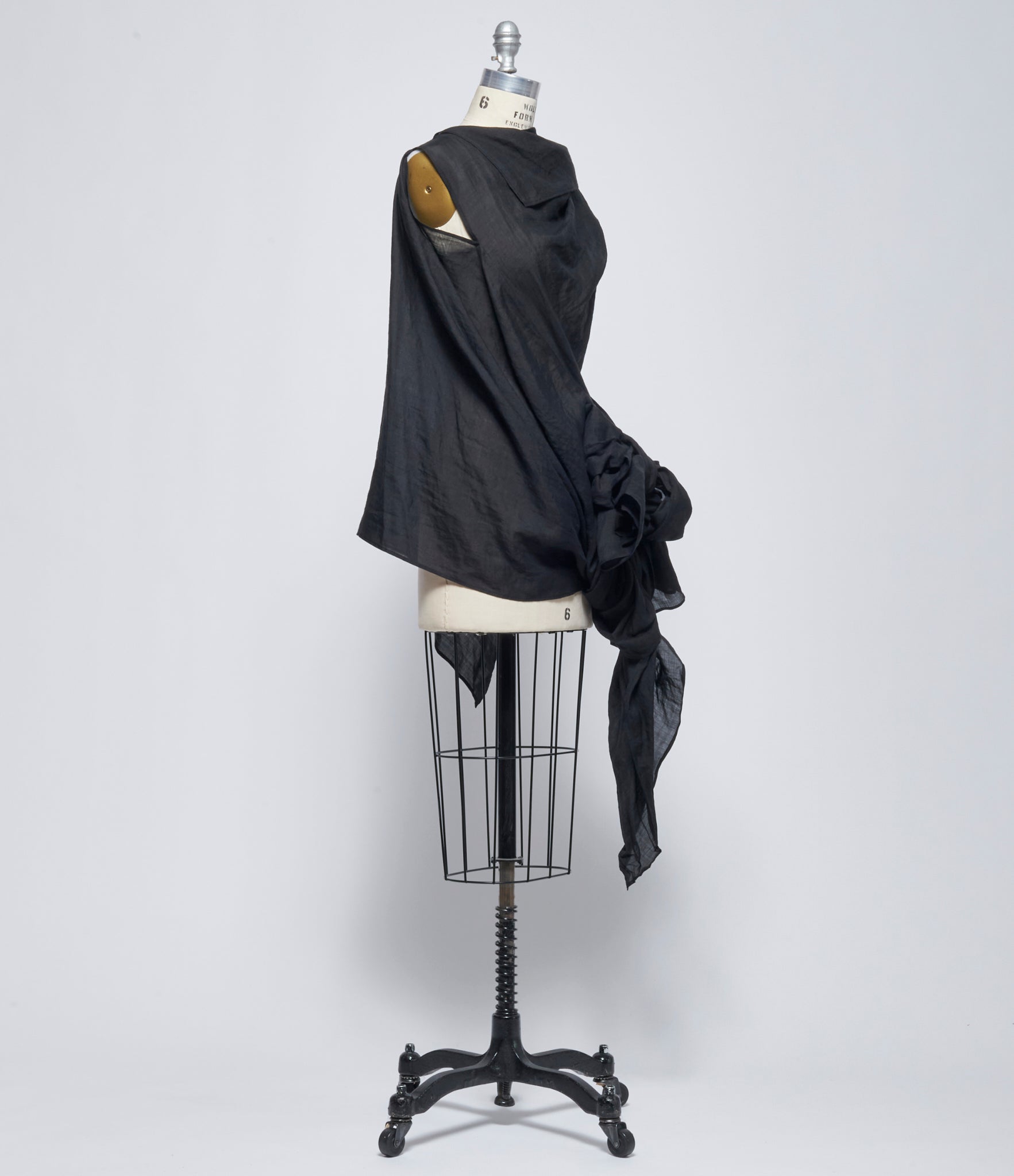 SS26 Yohji Yamamoto Womens Twisted Detail Blouse