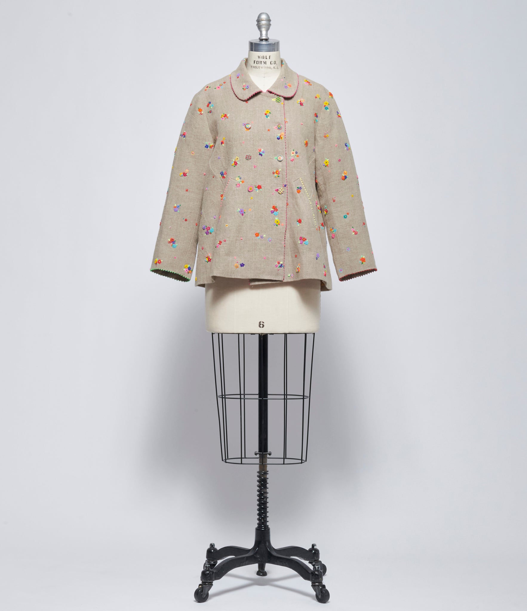 SS26 Pero Womens Linen Woven Beaded Jacket