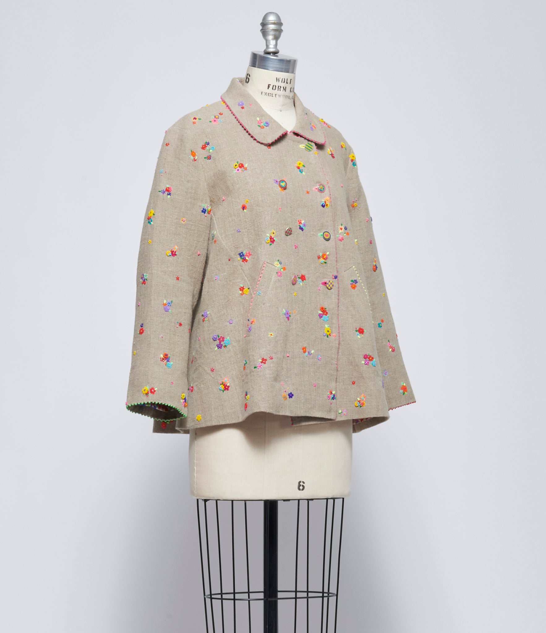SS26 Pero Womens Linen Woven Beaded Jacket