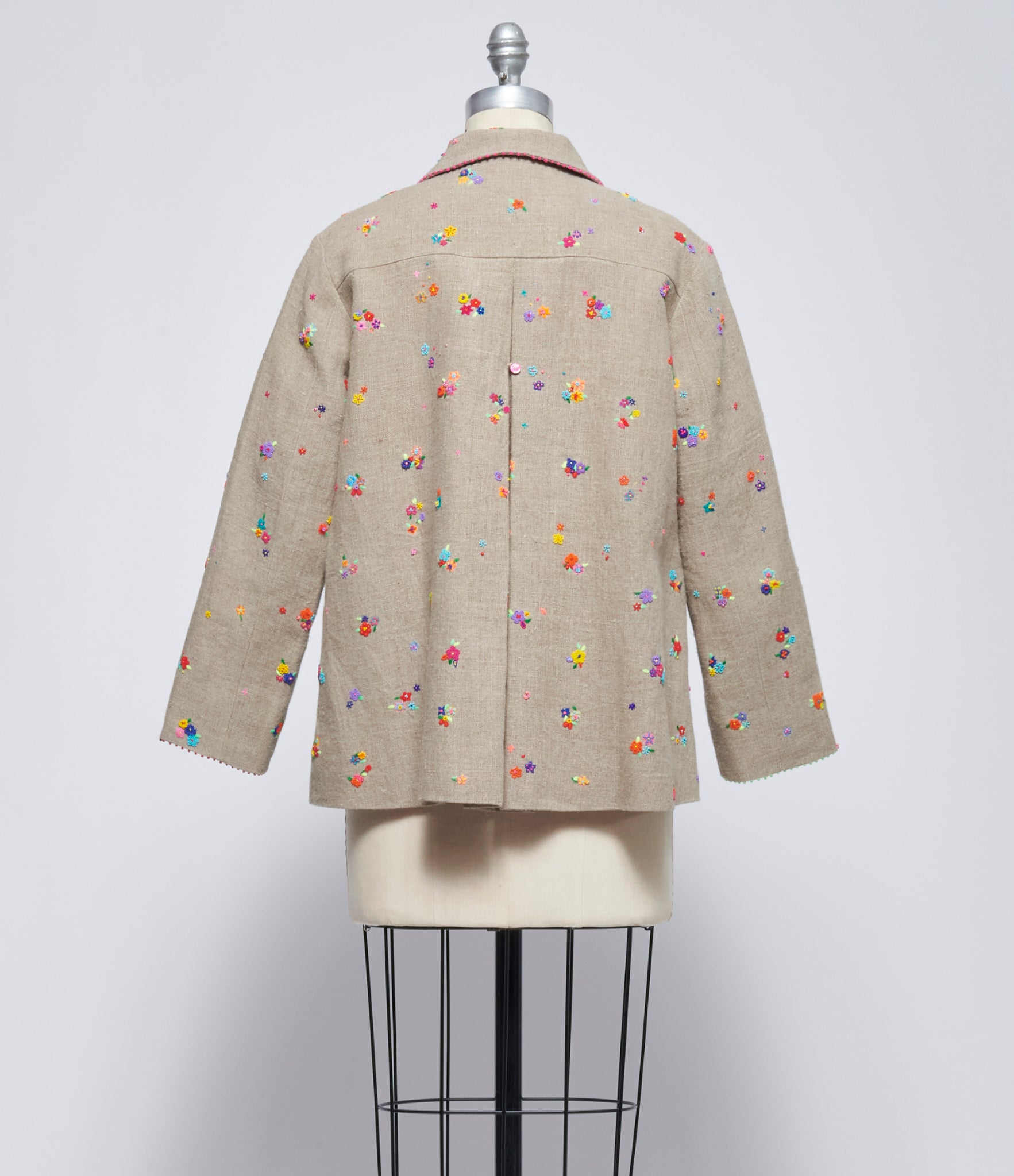 SS26 Pero Womens Linen Woven Beaded Jacket