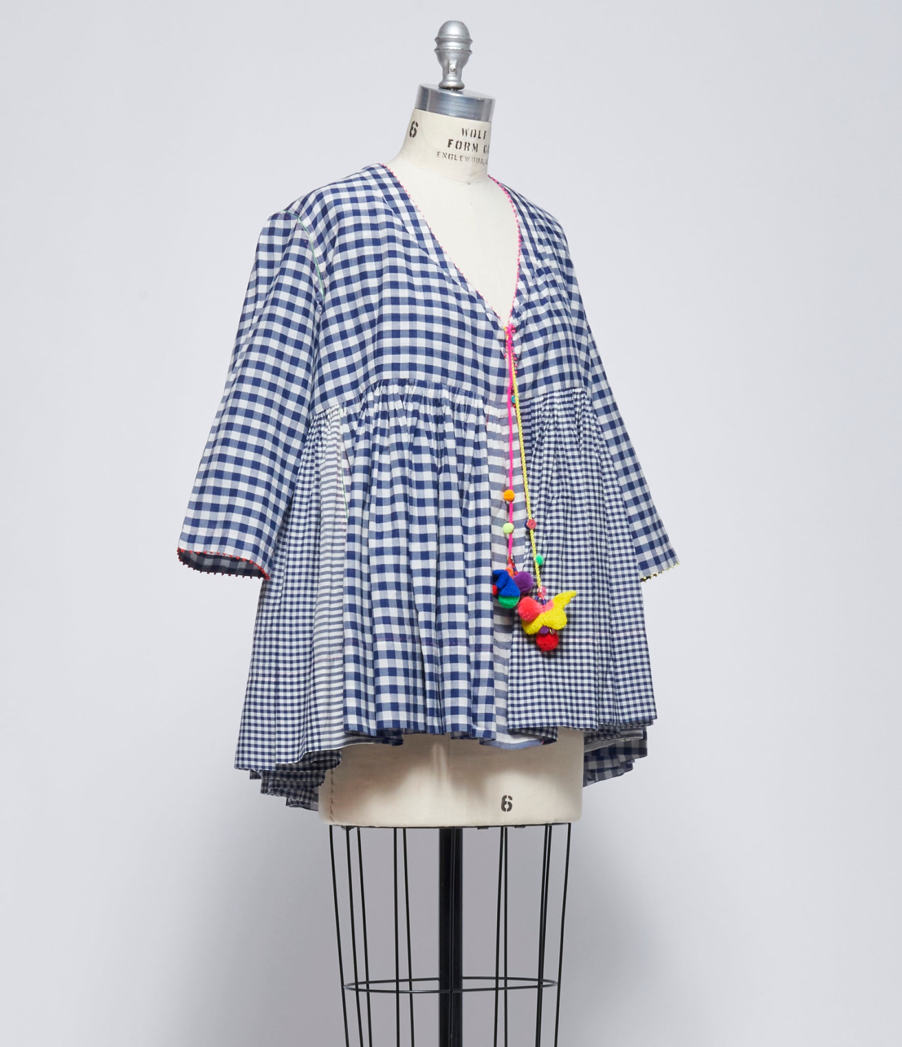 SS26 Pero Womens Blue Cotton Silk Top