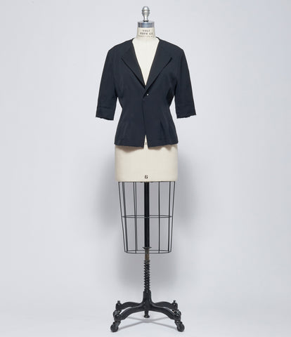 SS26 Y's Womens KO-Collarless Short Jacket