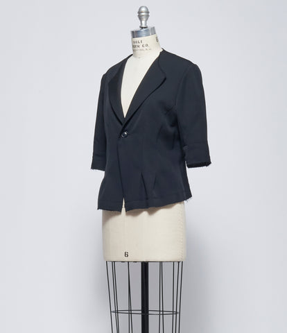 SS26 Y's Womens KO-Collarless Short Jacket