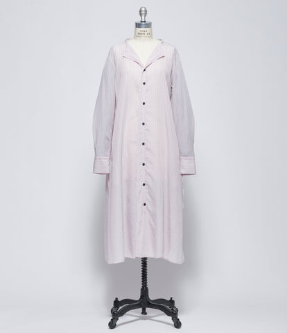 SS26 Y's Womens Stripe U-Collarless A Line Dress