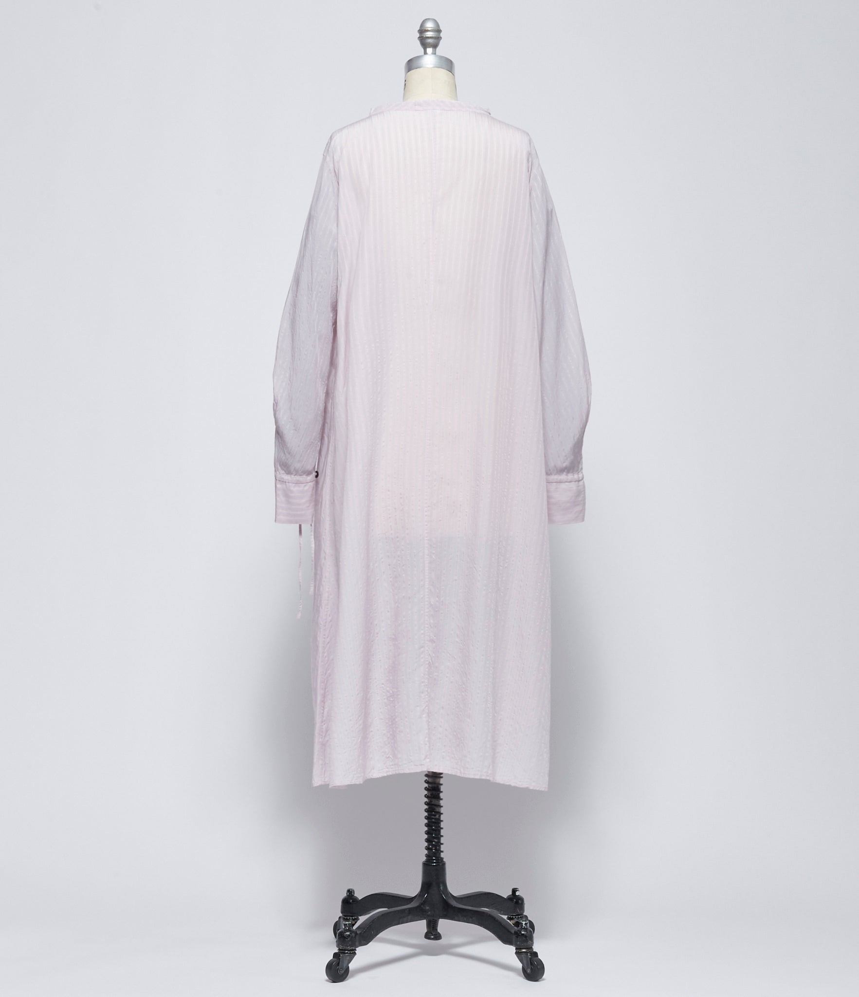 SS26 Y's Womens Stripe U-Collarless A Line Dress